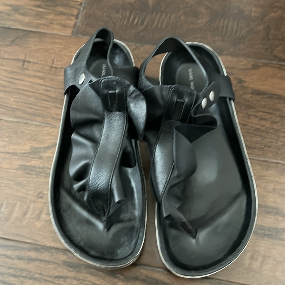 Isabel Marant Black Leather Sandals 37 - Picture 5 of 8
